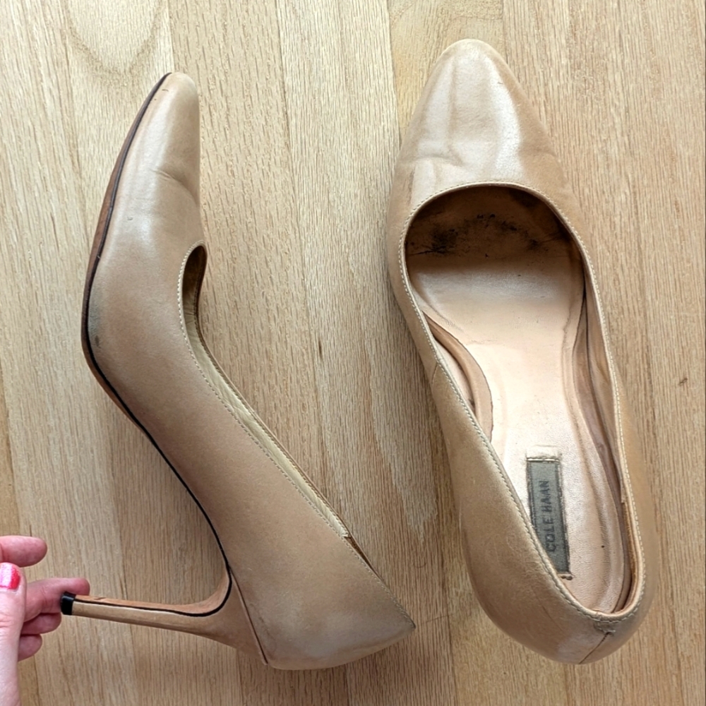 Cole Haan Women's Tan Leather Pumps (Size 9.5)